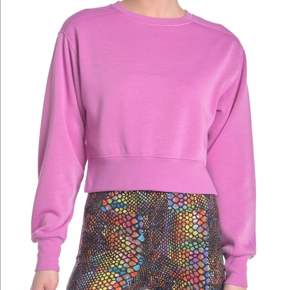 Nordstrom cropped purple / fuschia sweatshirt